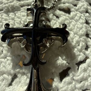 David Sigal Black Onyx Gothic Cross Necklace